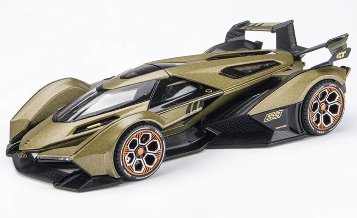 1:22 Lamborghini V12 Vision Gran Turismo Diecast Car Model (Gold/Blue/Black)