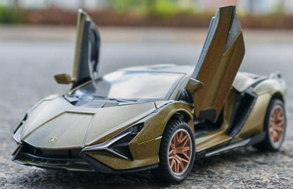 1:32 Lamborghini Sian FKP 37 Diecast Car Model (Black/Gold/Blue/Red)
