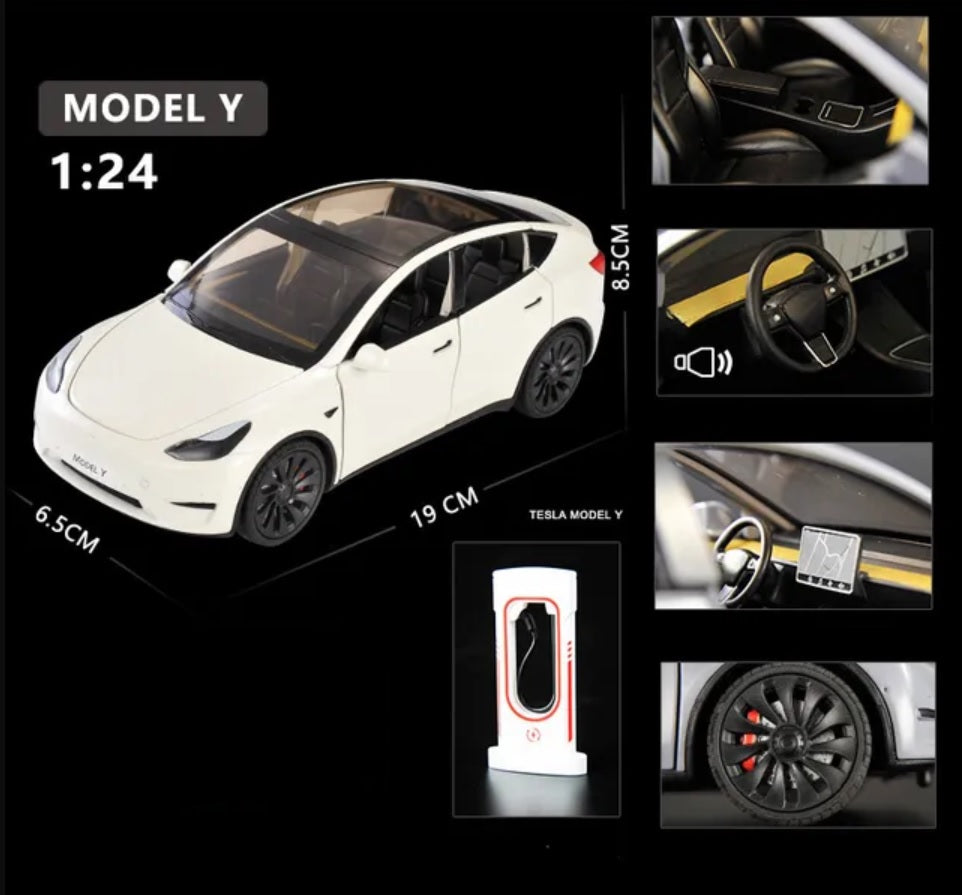 1:24 Tesla Model Y Diecast Car Model (7 colors)