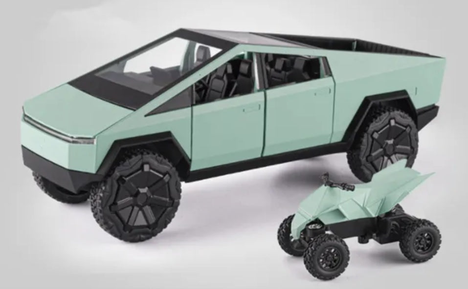 1:24 Tesla Cybertruck Diecast Car Model (Silver/Gray/Green)