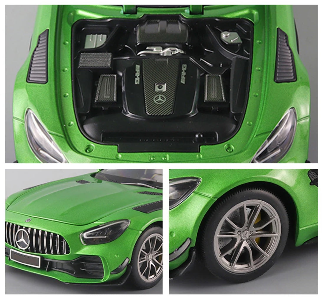 1:18 Mercedes Benz AMG GT R Diecast Car Model (Green/Black)