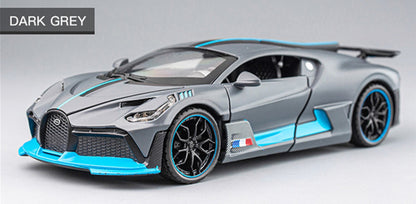 1:32 Bugatti Divo Diecast Car Model (Gray/Blue/Red)