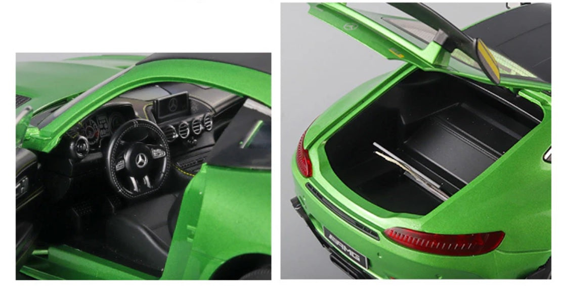 1:18 Mercedes Benz AMG GT R Diecast Car Model (Green/Black)