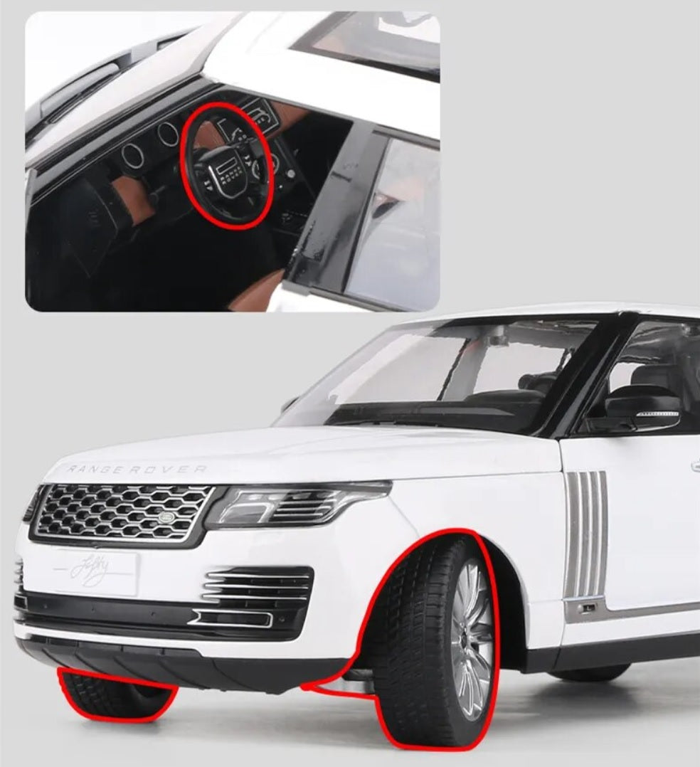 1:18 Range Rover 50th Anniversary Edition Diecast Car Model (Black/White/Red)