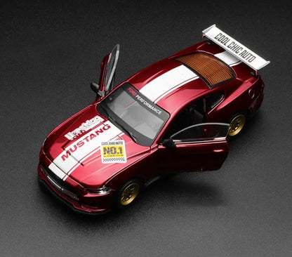 1:42 2018 Ford Mustang GT Diecast Car Model (Red/Blue/Yellow)