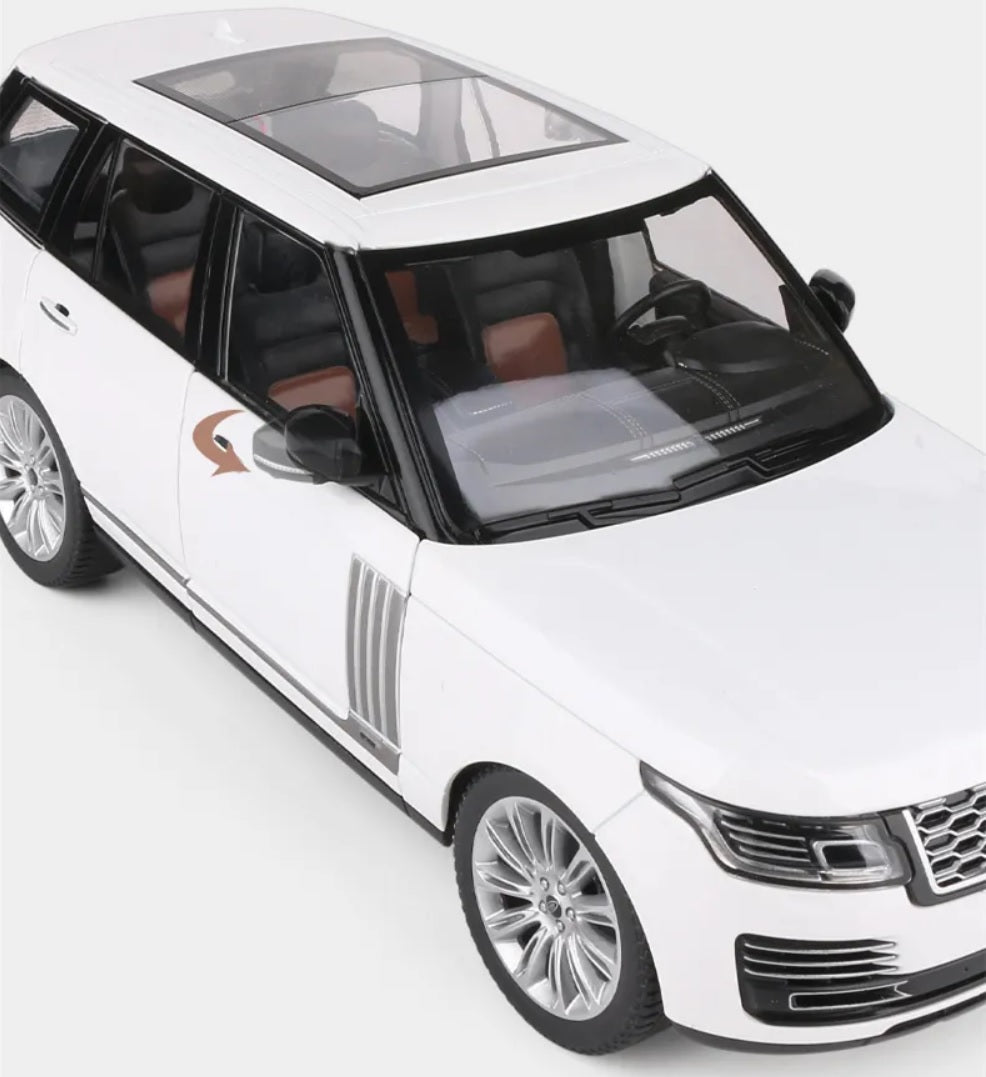 1:18 Range Rover 50th Anniversary Edition Diecast Car Model (Black/White/Red)