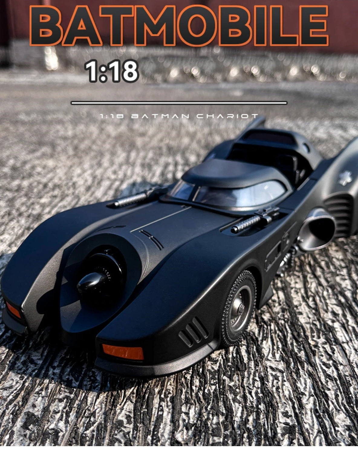 1:18 Batman Chariot 1989 Batmobile Diecast Car Model