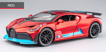 1:32 Bugatti Divo Diecast Car Model (Gray/Blue/Red)