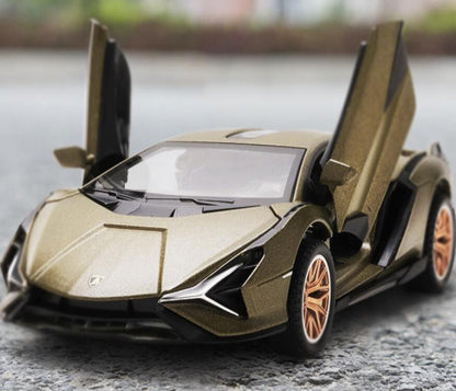 1:32 Lamborghini Sian FKP 37 Diecast Car Model (Black/Gold/Blue/Red)