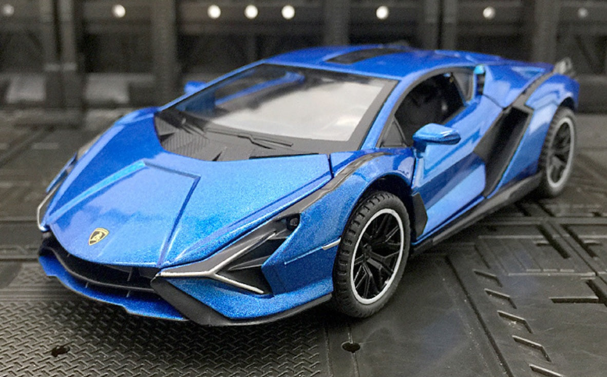 1:32 Lamborghini Sian FKP 37 Diecast Car Model (Black/Gold/Blue/Red)