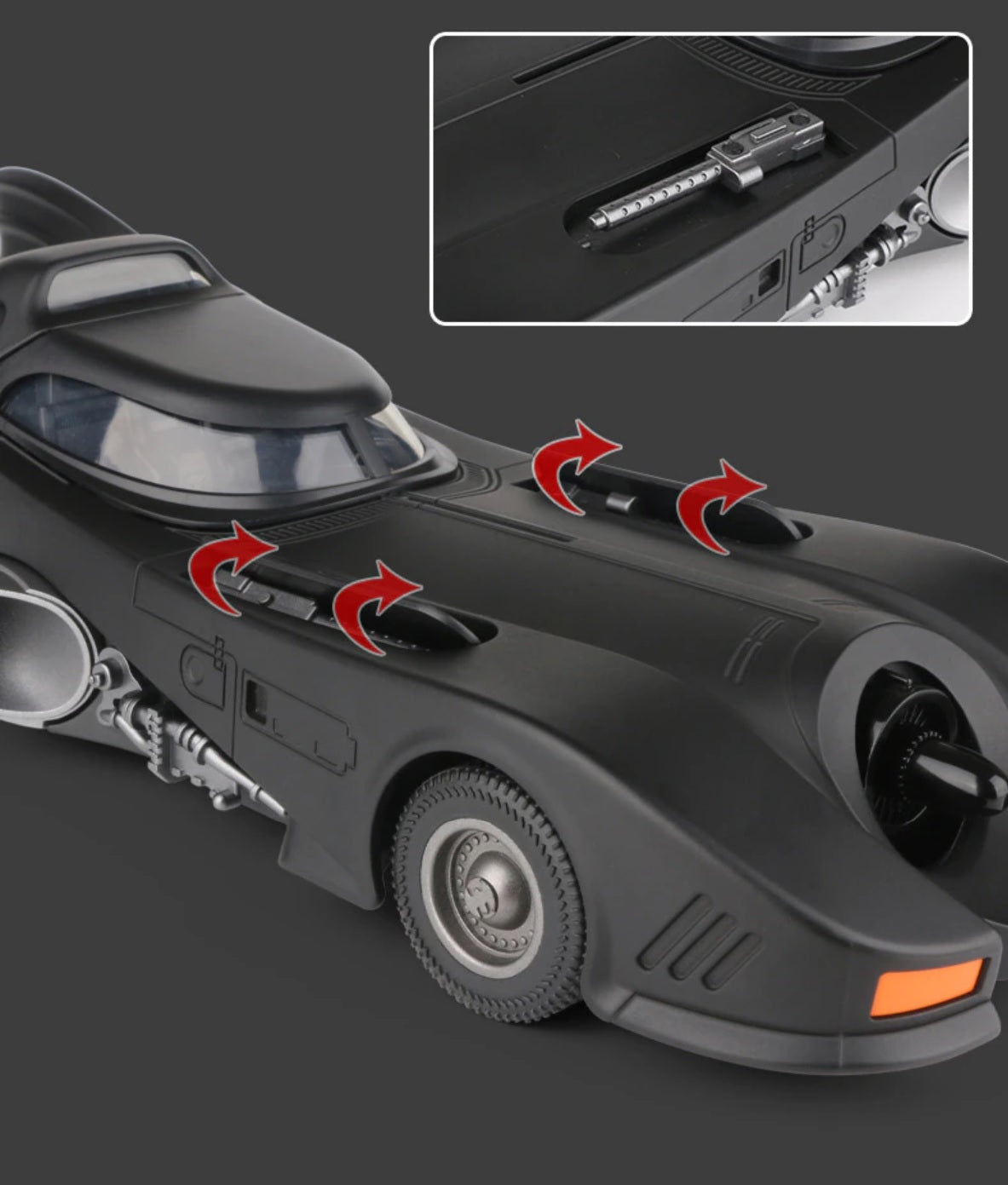 1:18 Batman Chariot 1989 Batmobile Diecast Car Model