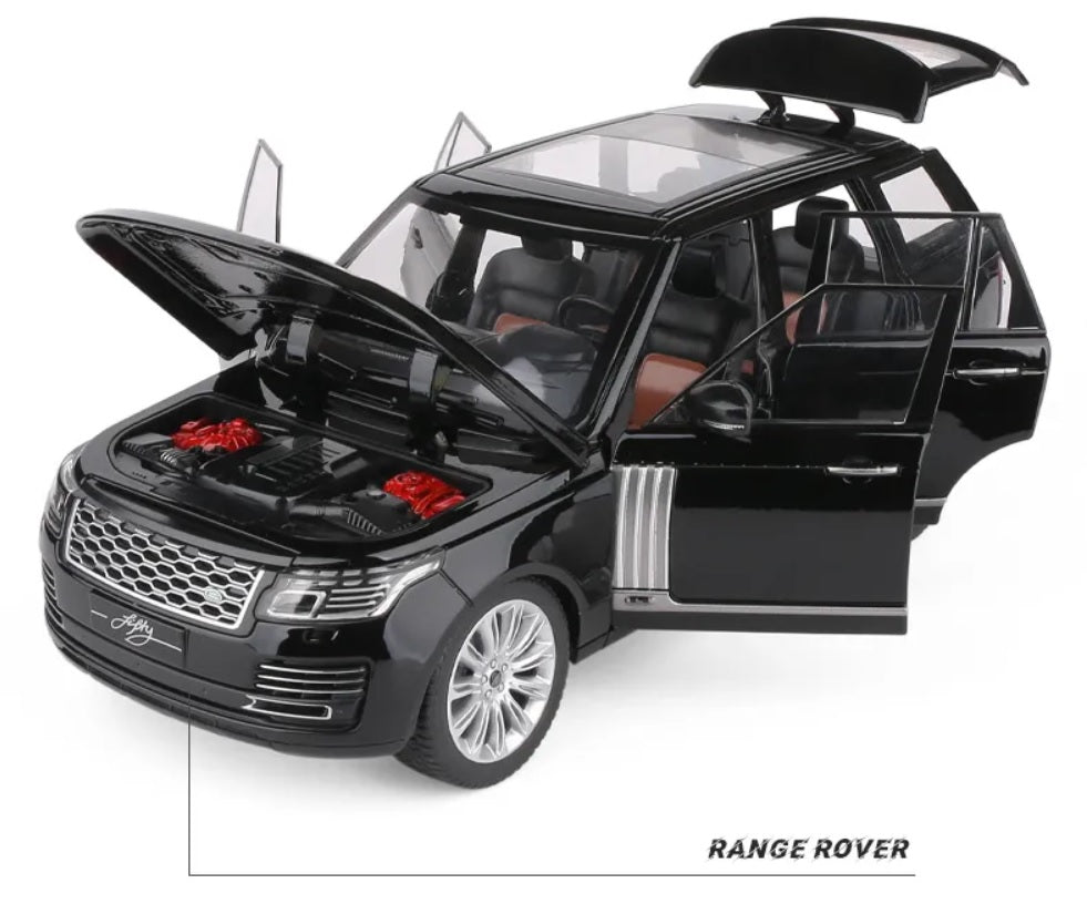1:18 Range Rover 50th Anniversary Edition Diecast Car Model (Black/White/Red)