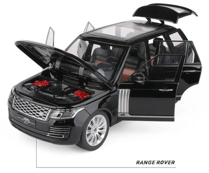 1:18 Range Rover 50th Anniversary Edition Diecast Car Model (Black/White/Red)