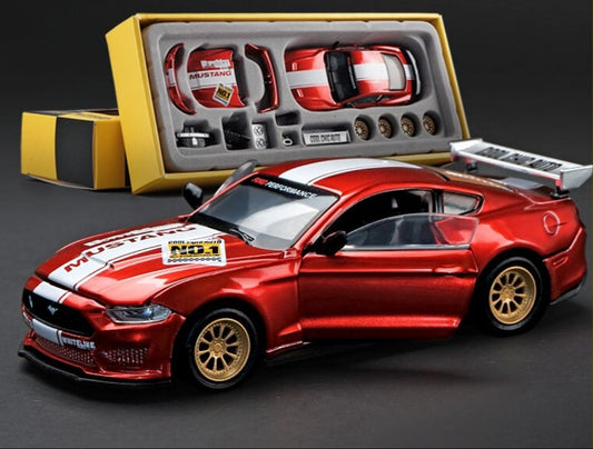 1:42 2018 Ford Mustang GT Diecast Car Model (Red/Blue/Yellow)
