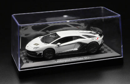 1:43 Lamborghini Aventador SVJ 63 Diecast Car Model (Black/White)