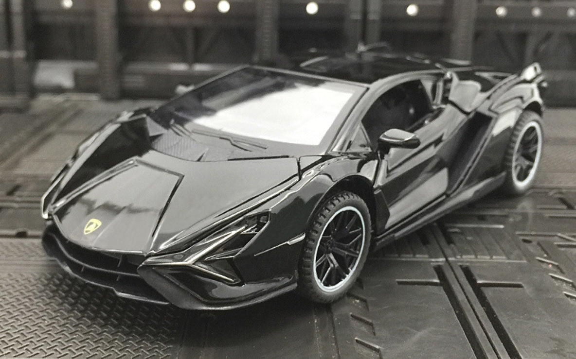 1:32 Lamborghini Sian FKP 37 Diecast Car Model (Black/Gold/Blue/Red)