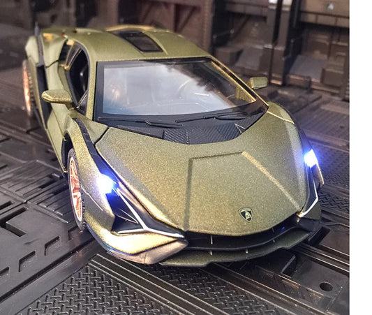 1:32 Lamborghini Sian FKP 37 Diecast Car Model (Black/Gold/Blue/Red)