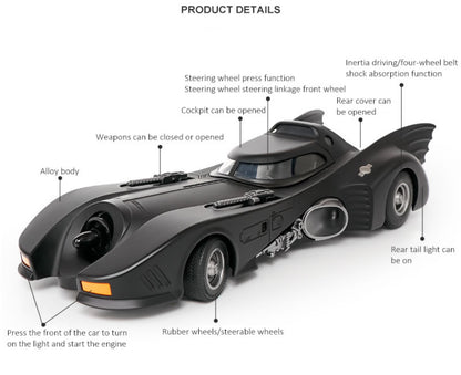1:18 Batman Chariot 1989 Batmobile Diecast Car Model