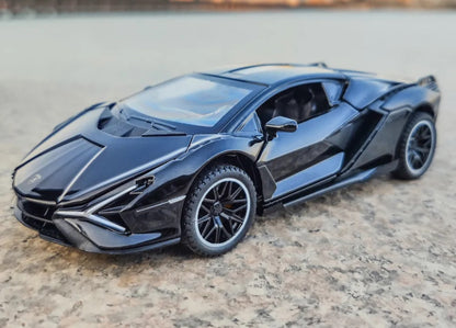 1:32 Lamborghini Sian FKP 37 Diecast Car Model (Black/Gold/Blue/Red)