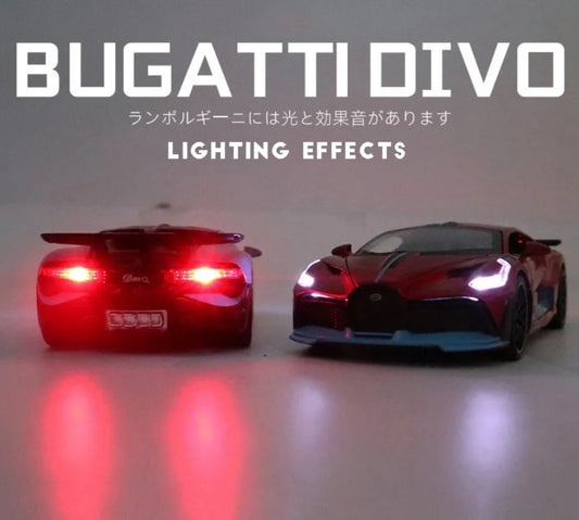 1:32 Bugatti Divo Diecast Car Model (Gray/Blue/Red)