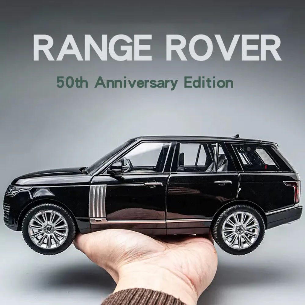 1:18 Range Rover 50th Anniversary Edition Diecast Car Model (Black/White/Red)