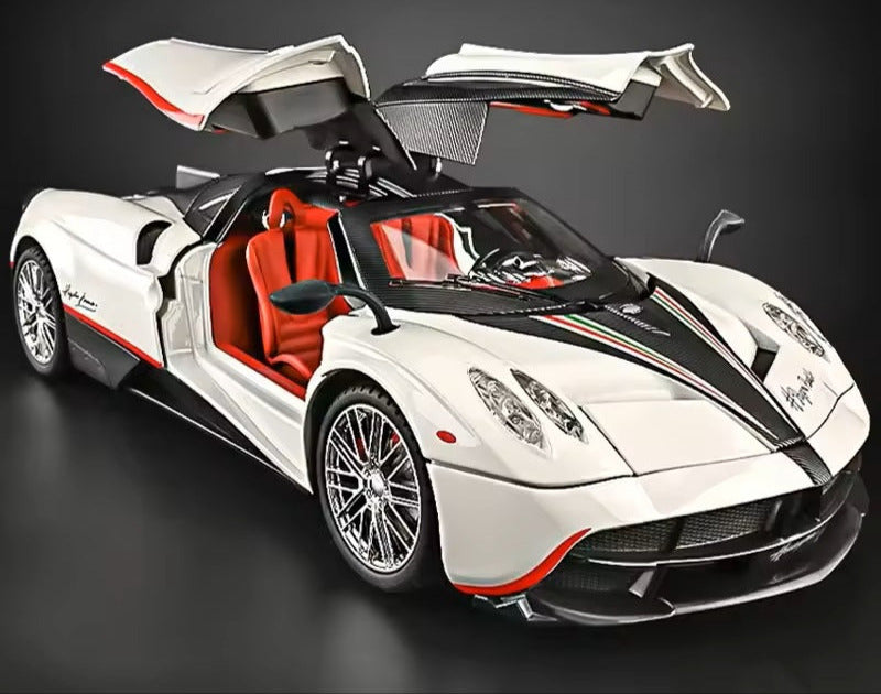 1:18 Pagani Huayra Dinastia Diecast Car Model (White/Blue/Purple)