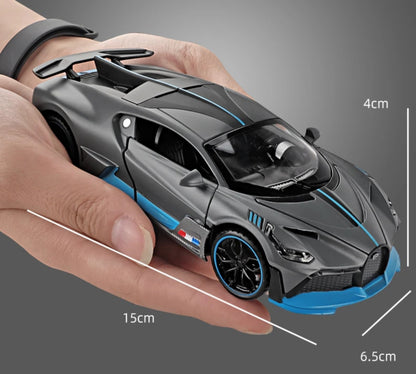 1:32 Bugatti Divo Diecast Car Model (Gray/Blue/Red)