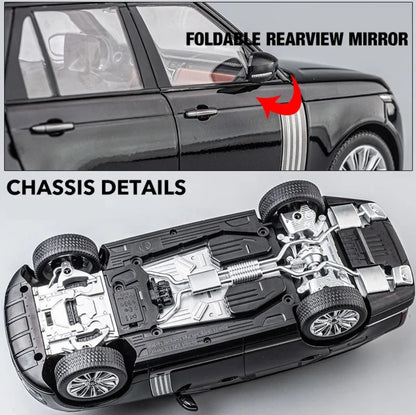 1:18 Range Rover 50th Anniversary Edition Diecast Car Model (Black/White/Red)