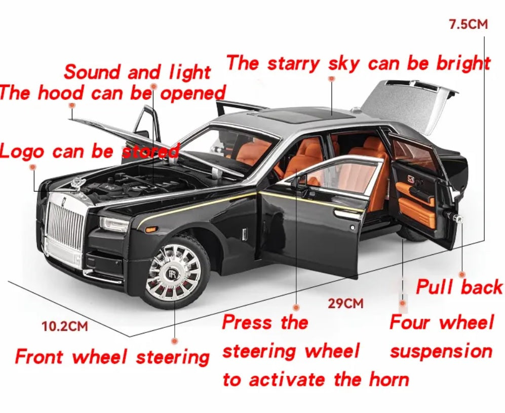 1:18 Rolls Royce Phantom Diecast Car Model (4 colors)