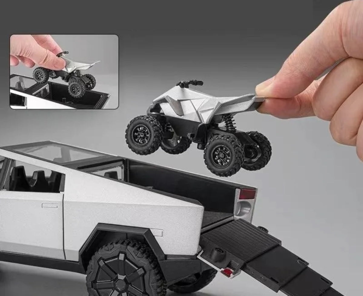 1:24 Tesla Cybertruck Diecast Car Model (Silver/Gray/Green)