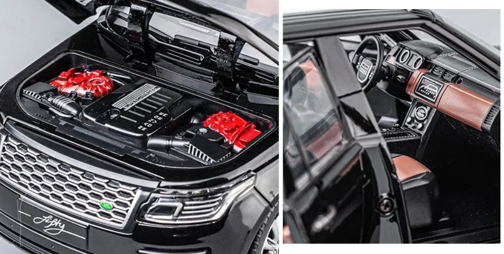 1:18 Range Rover 50th Anniversary Edition Diecast Car Model (Black/White/Red)