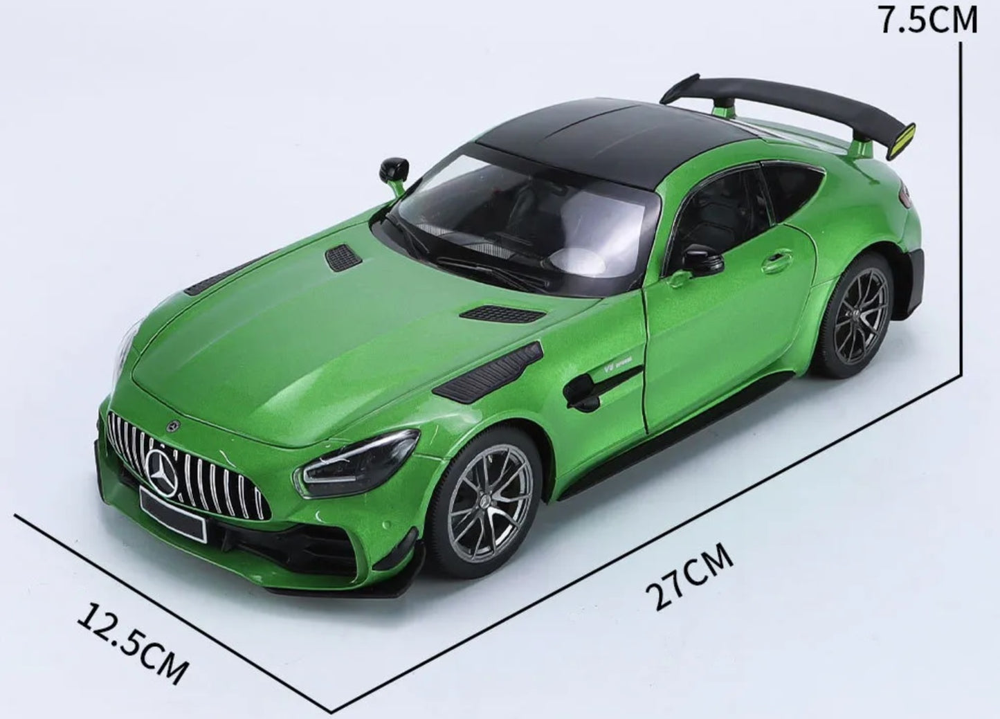 1:18 Mercedes Benz AMG GT R Diecast Car Model (Green/Black)