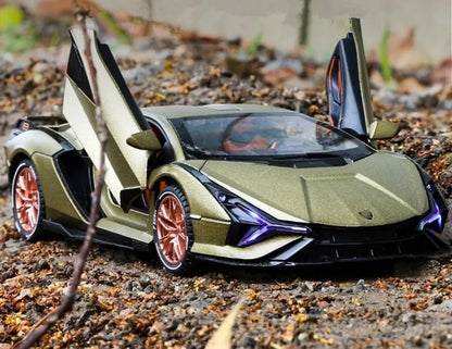 1:32 Lamborghini Sian FKP 37 Diecast Car Model (Black/Gold/Blue/Red)