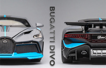 1:32 Bugatti Divo Diecast Car Model (Gray/Blue/Red)