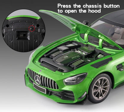 1:18 Mercedes Benz AMG GT R Diecast Car Model (Green/Black)