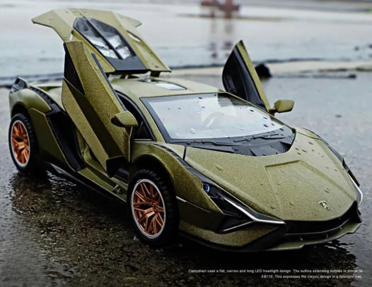 1:32 Lamborghini Sian FKP 37 Diecast Car Model (Black/Gold/Blue/Red)