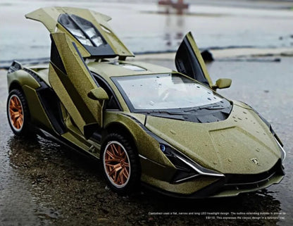 1:32 Lamborghini Sian FKP 37 Diecast Car Model (Black/Gold/Blue/Red)