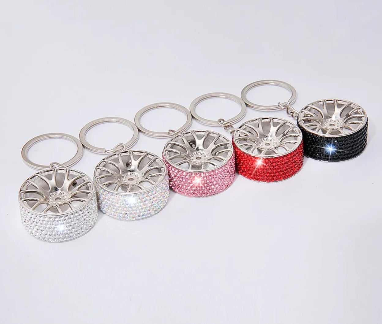 Sparkling Wheel Keychain (5 colors)