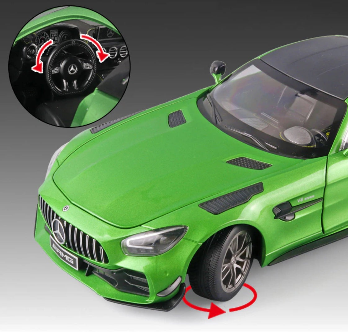 1:18 Mercedes Benz AMG GT R Diecast Car Model (Green/Black)