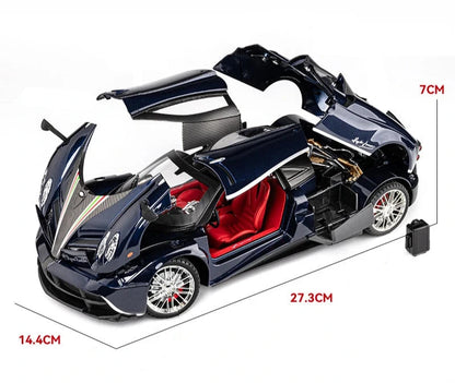 1:18 Pagani Huayra Dinastia Diecast Car Model (White/Blue/Purple)