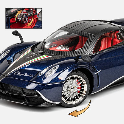 1:18 Pagani Huayra Dinastia Diecast Car Model (White/Blue/Purple)