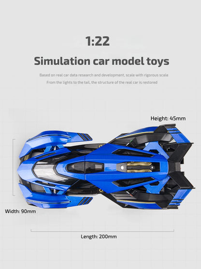 1:22 Lamborghini V12 Vision Gran Turismo Diecast Car Model (Gold/Blue/Black)