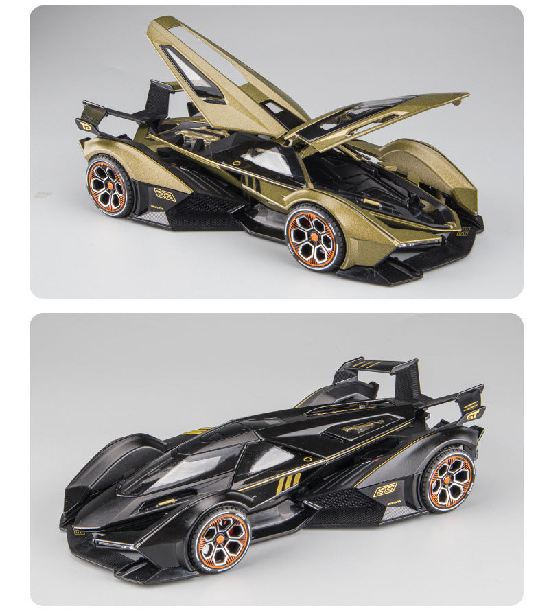 1:22 Lamborghini V12 Vision Gran Turismo Diecast Car Model (Gold/Blue/Black)