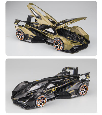 1:22 Lamborghini V12 Vision Gran Turismo Diecast Car Model (Gold/Blue/Black)