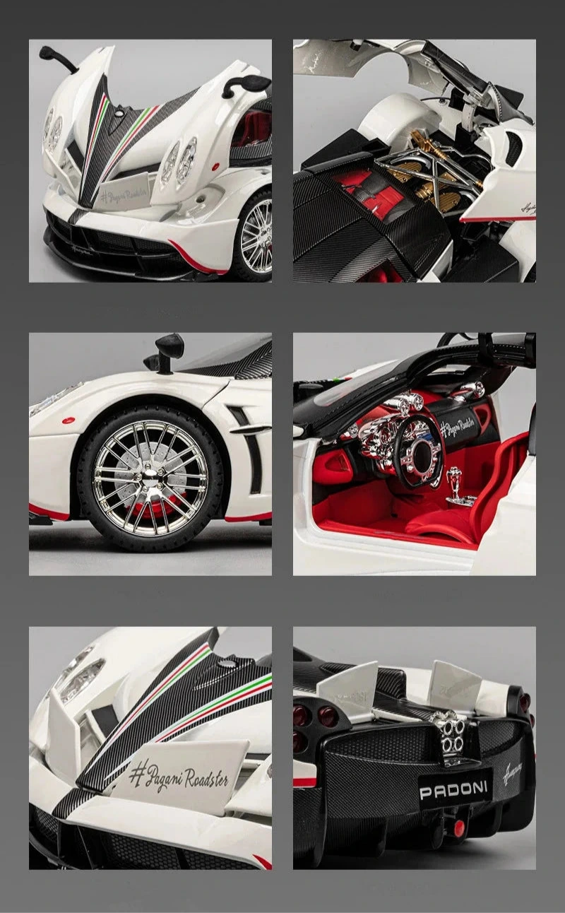 1:18 Pagani Huayra Dinastia Diecast Car Model (White/Blue/Purple)