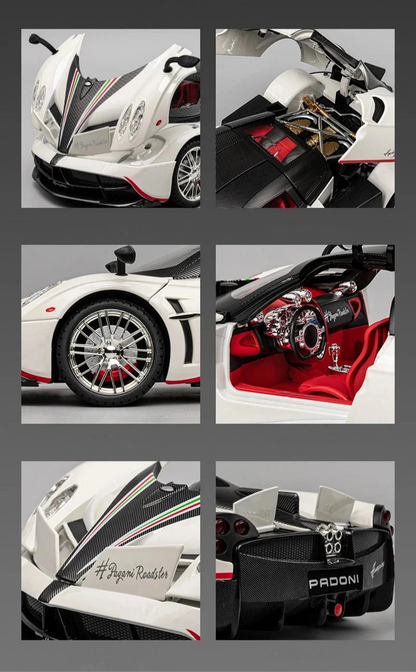 1:18 Pagani Huayra Dinastia Diecast Car Model (White/Blue/Purple)