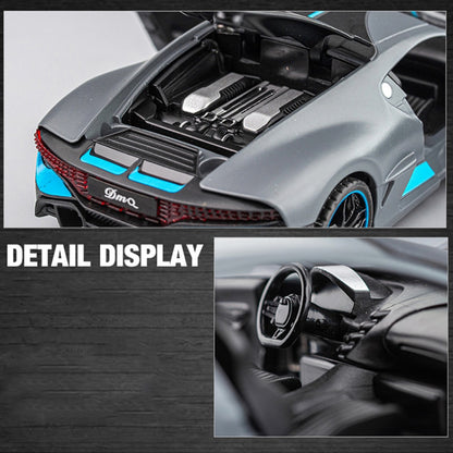 1:32 Bugatti Divo Diecast Car Model (Gray/Blue/Red)