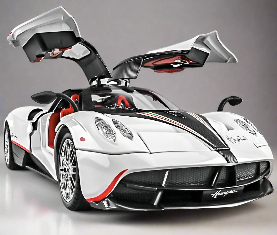 1:18 Pagani Huayra Dinastia Diecast Car Model (White/Blue/Purple)