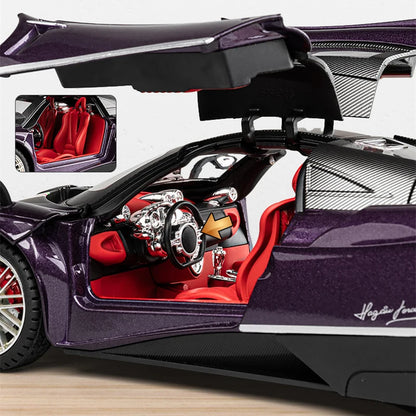 1:18 Pagani Huayra Dinastia Diecast Car Model (White/Blue/Purple)