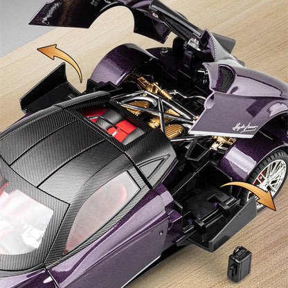 1:18 Pagani Huayra Dinastia Diecast Car Model (White/Blue/Purple)